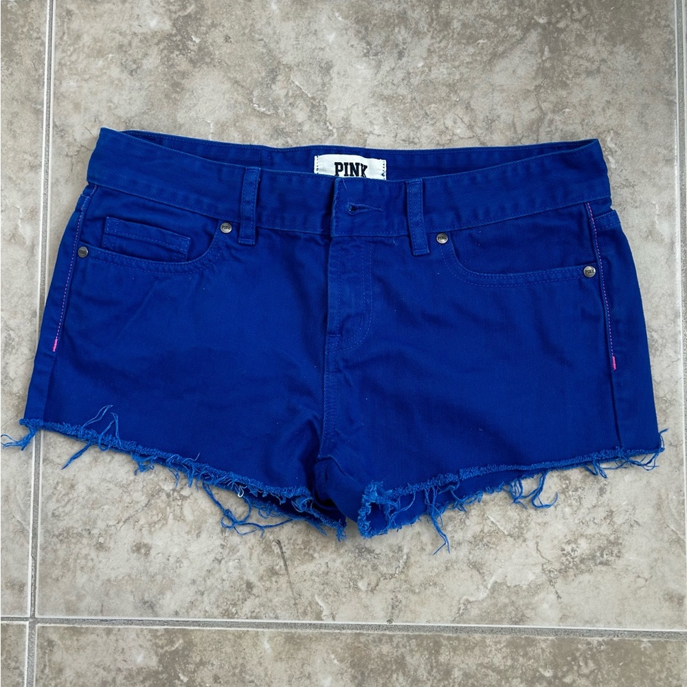 PINK blue denim shorts like new